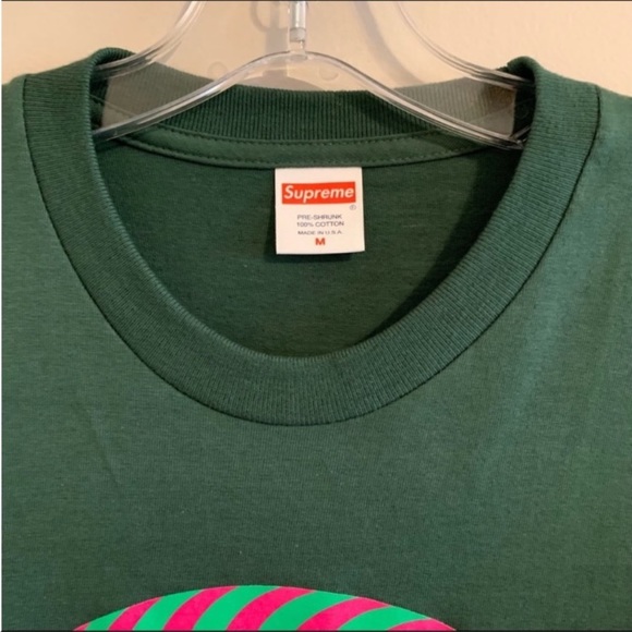 Supreme Spitfire SS18 Classic Swirl Tee in Dark Green Authentic NWOT - Picture 8 of 10